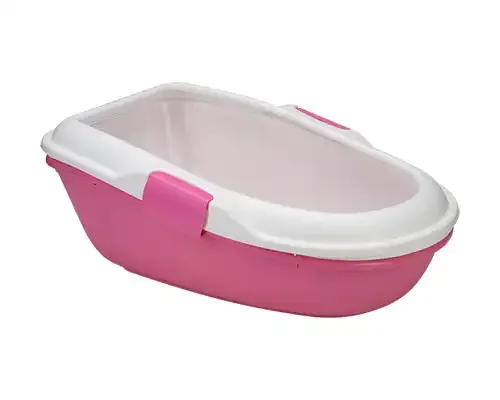 ظرف خاک گربه با توری تخلیه (تک لگن)